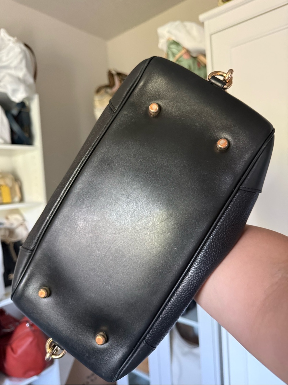 Coach Lane Satchel Black Pebbled Leather Satchel with Gold Hardware - Picture 3 of 11
